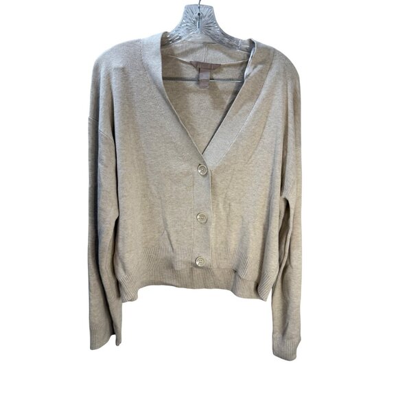 H&M Womens Beige‎ Knit Cardigan Sweater S - Picture 1 of 6